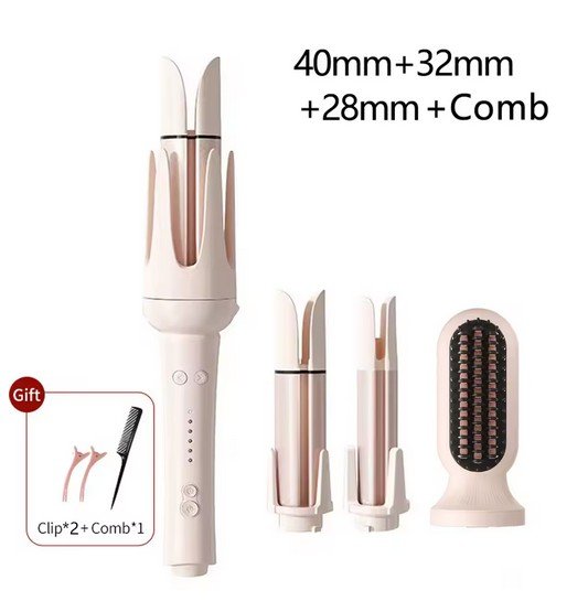 5-in-1 Automatic Curling Iron | 0 Min Auto Shut-Off, Anti-Scald-Tangle for Long Hair