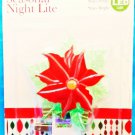 NEW! LED Poinsettia Night Light Christmas Winter