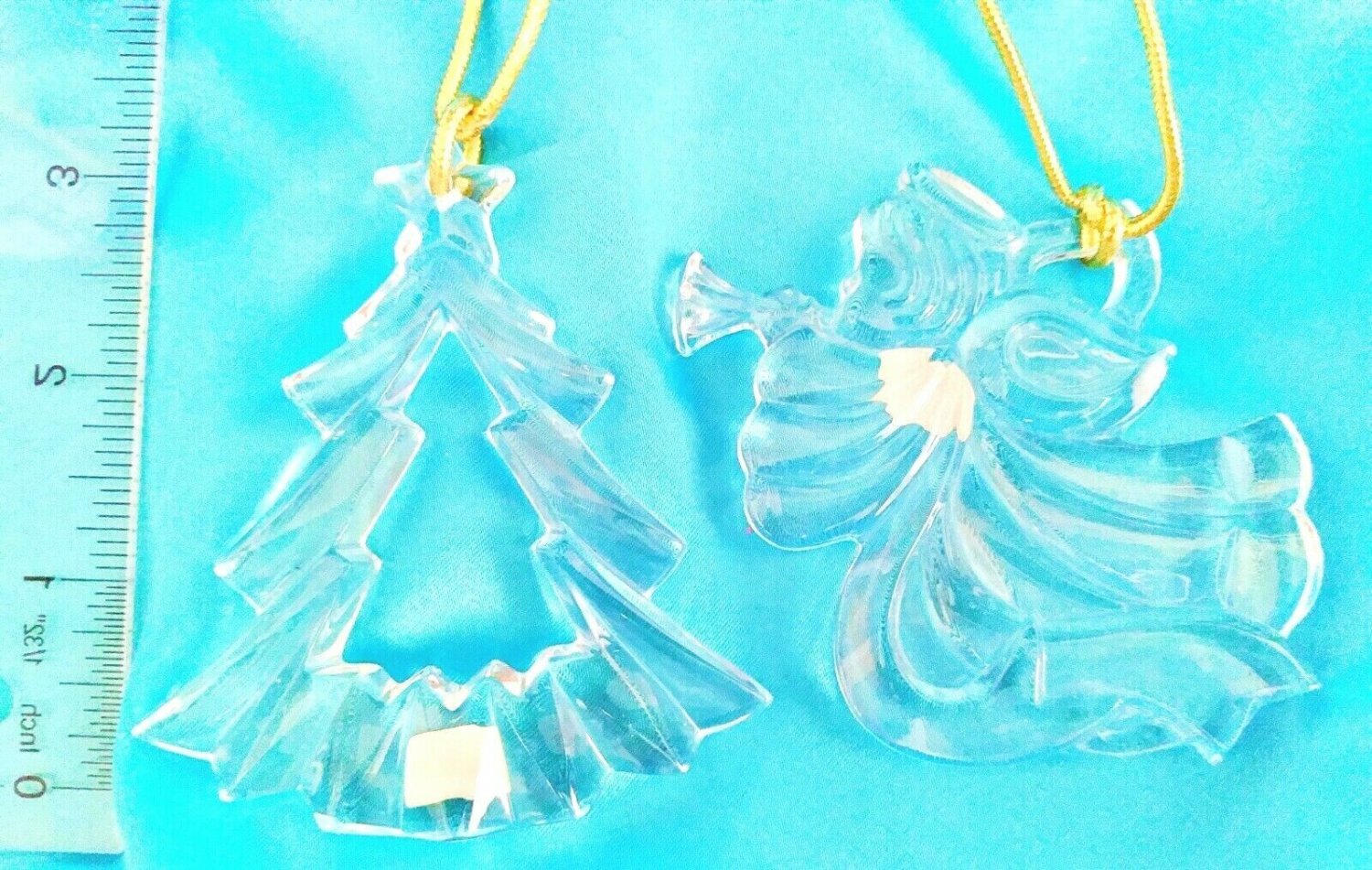 MIKASA ANGEL & CHRISTMAS TREE Christmas Ornaments Lot of 2