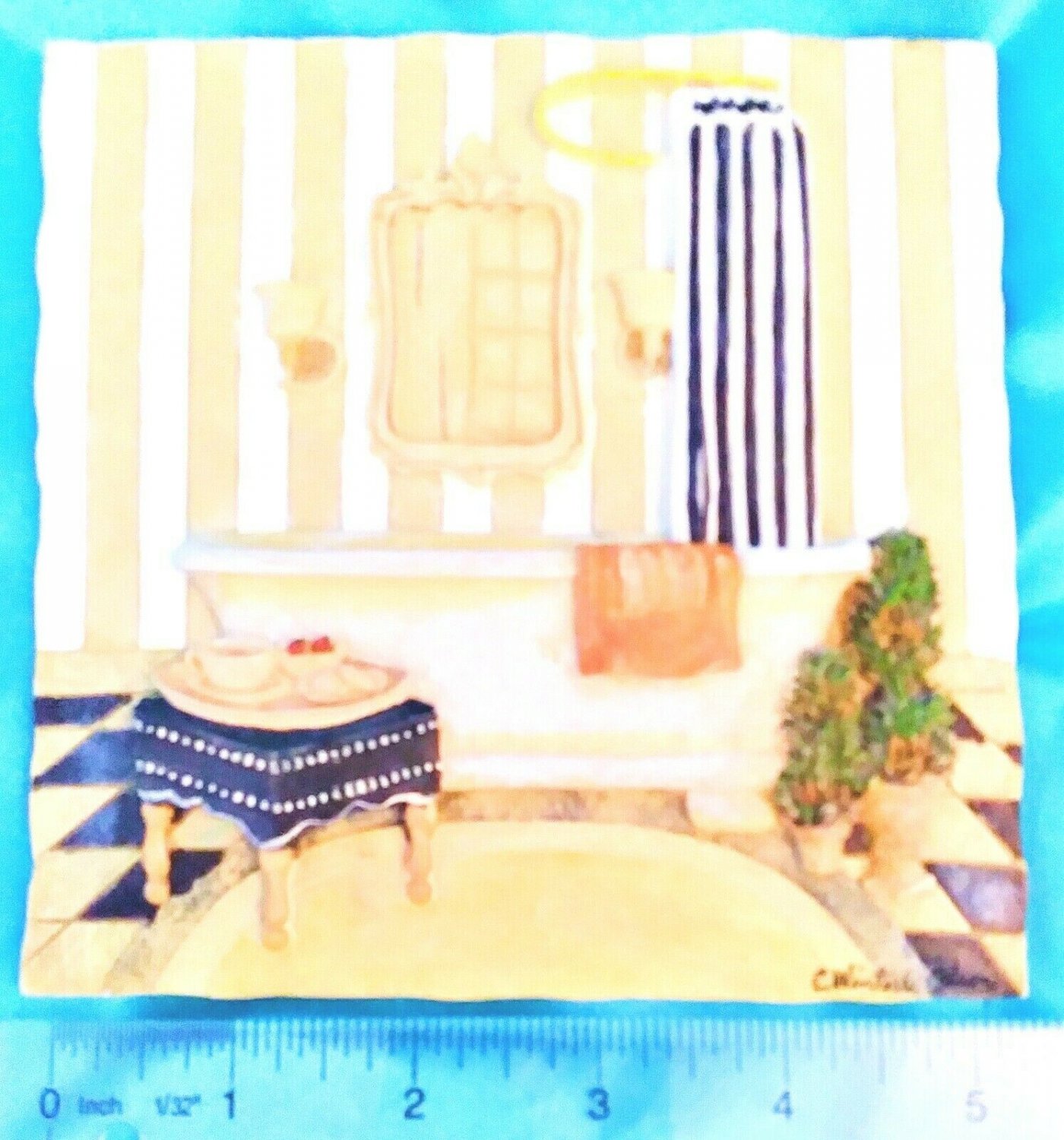 Bathroom Decorative New View C. Winterle Olson 3D Tile Wall Hangings S-6