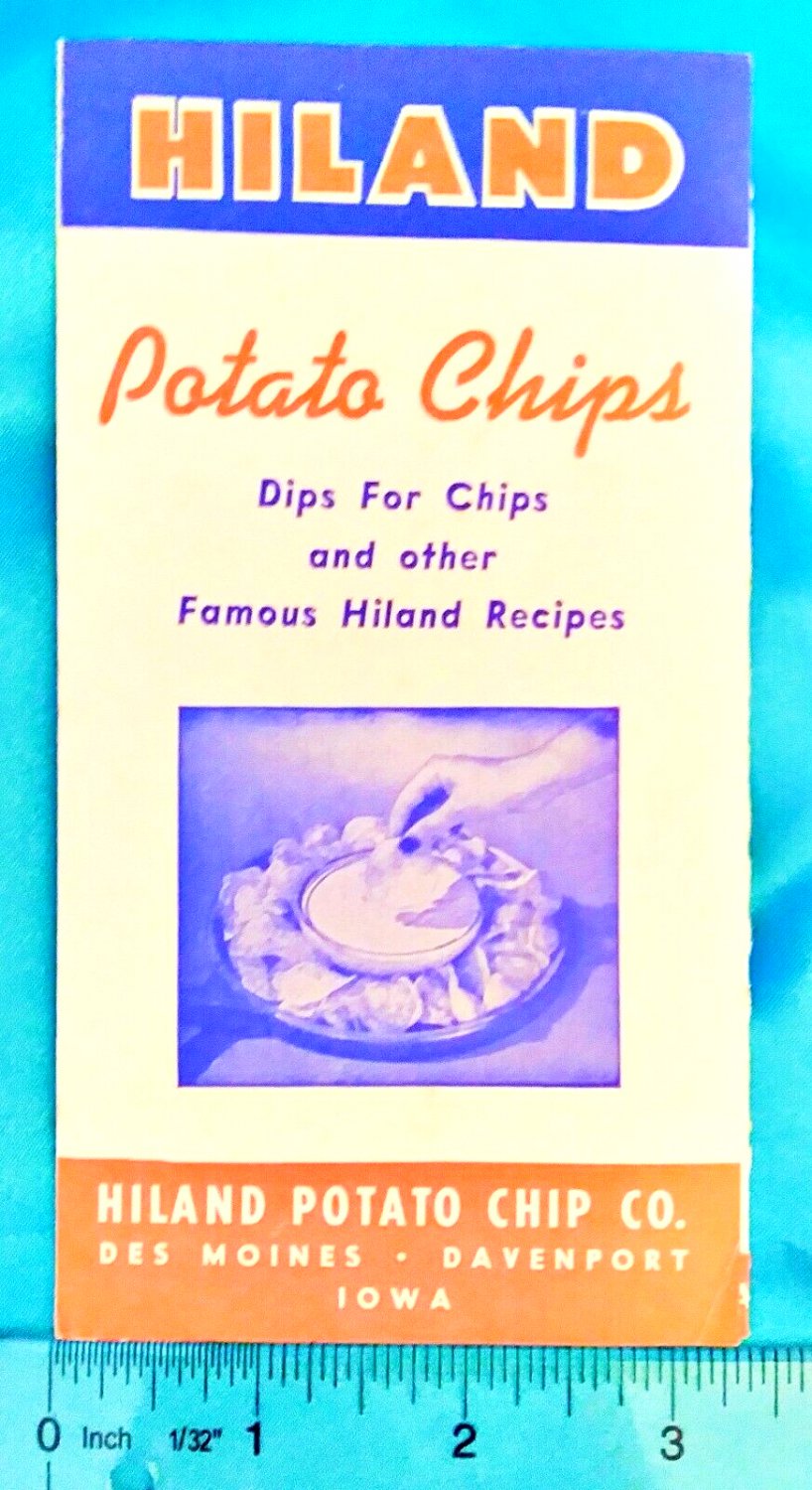 Vintage Hiland Potato Chips Recipes Pamphlet