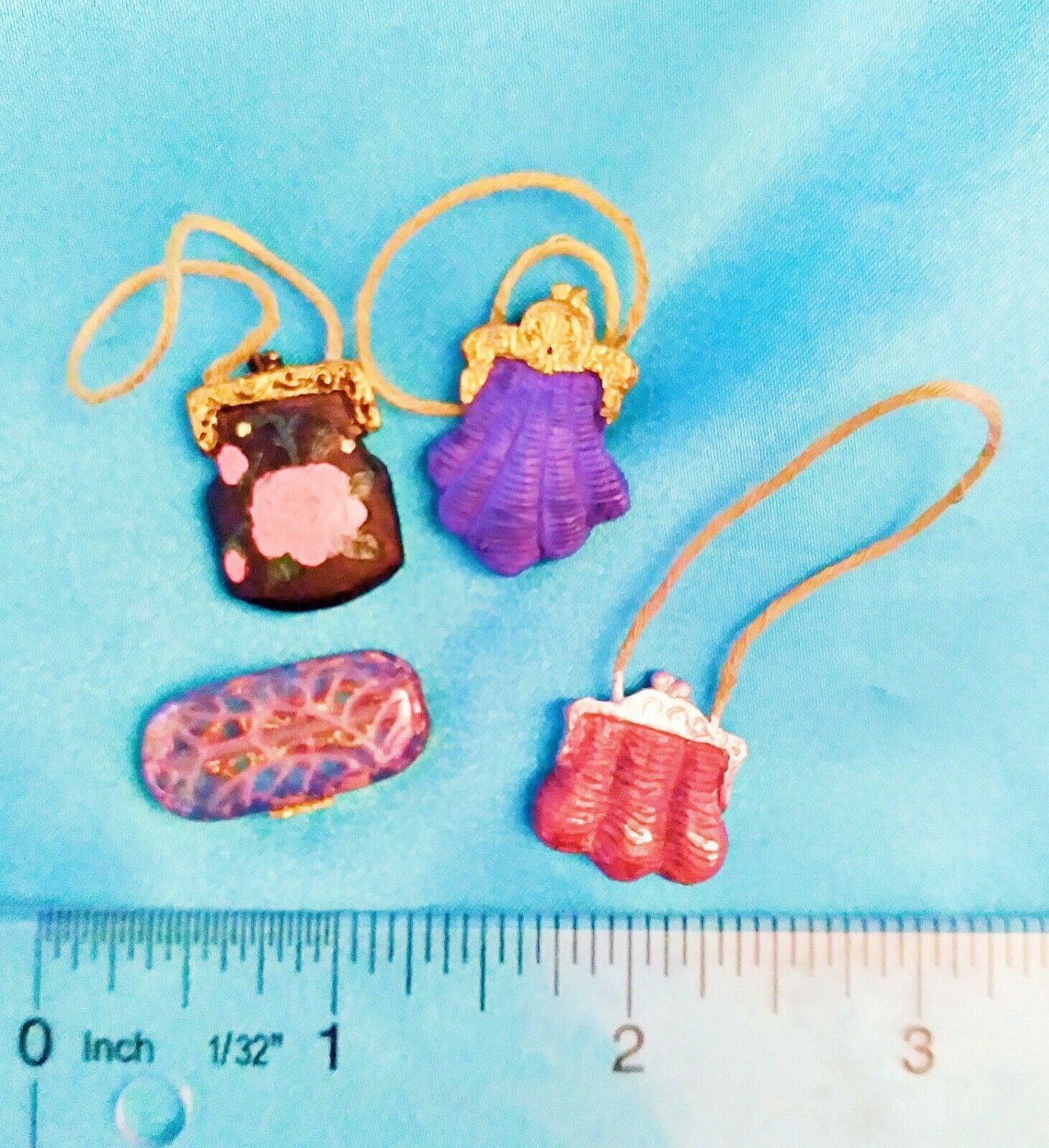 Set of 4 Purses Case MINI DOLL HOUSE ACCESSORIES