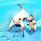 Set of 2 - SIAMESE CATS MOTHER & BABY - MINI DOLL HOUSE ACCESSORIES