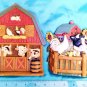 Set of 2 - FARM BARN COWS ROOSTERS SUNFLOWER Home Interior Plastic Wall Hangings