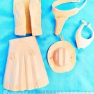 JANE WEST OUTFIT ACCESSORIES - Cowboy Cowgirl Figure Mixed Lot Hat Skirt Marx S2
