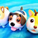 Set of 3 - CHUBBY WALKING ANIMALS - Dog Cow Deer - SPIN MASTER INTERNATIONAL