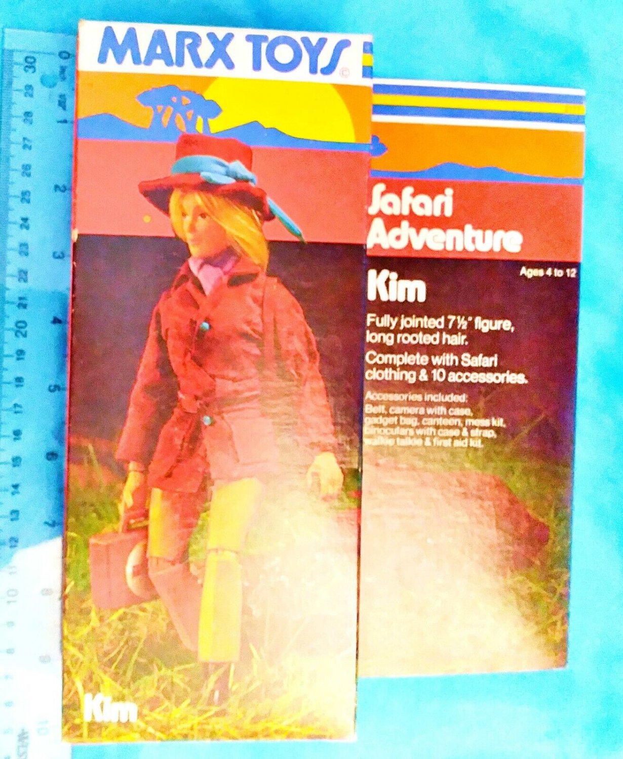 SAFARI ADVENTURE KIM Action Figure in Box Vtg NOS Marx Toy