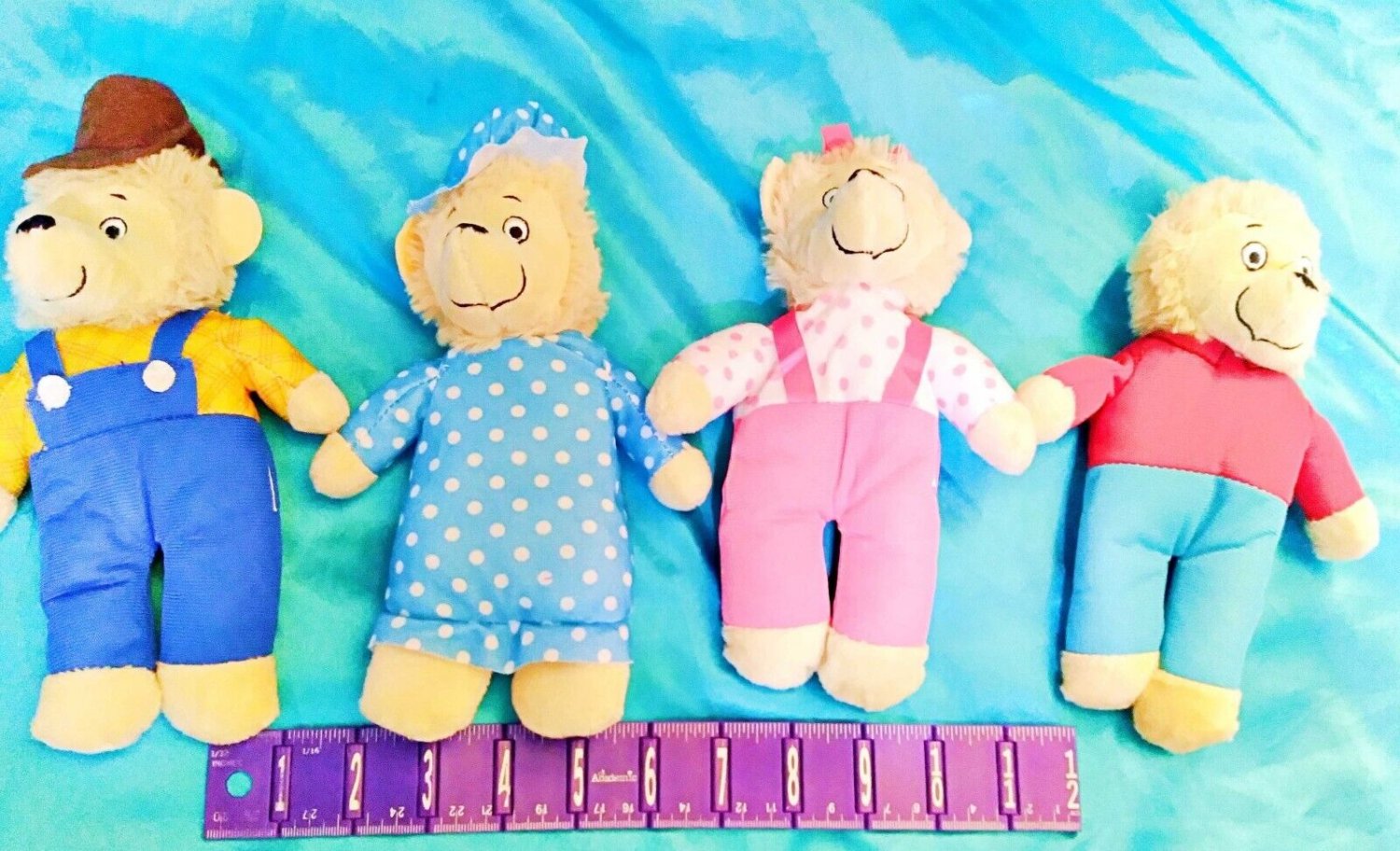 Set of 4 - The Berenstain Bears Mother Father Brother Sister Bear 8