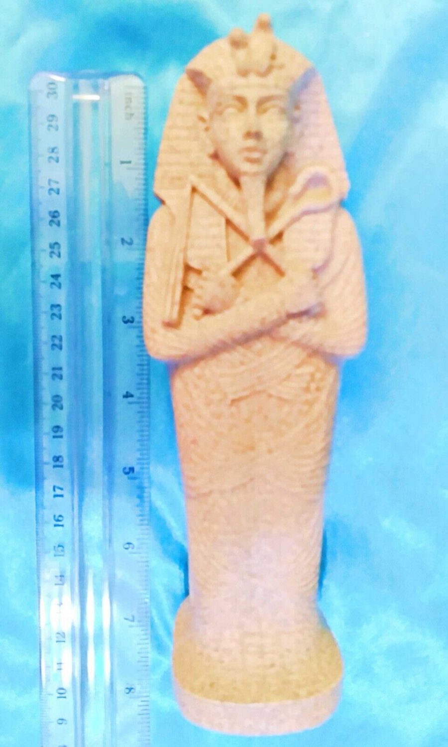 Egyptian Mummies Sarcophagus Tutankhamun Resin Statue w/ Mummy Figurine