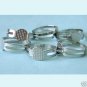 20 pcs Silver Tone  Blank Adjustable Ring With 8mm pad free Shipping
