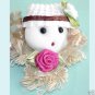 Lace Mini Dolls With Pink Rose Appliques  2 Pieces Free Shipping