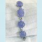 Round and Oval Purple Jade Bracelet  Free Shipping