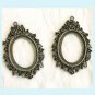 2 Pieces of Antiqued Brass Roses Cameos Base Settings Free Shipping