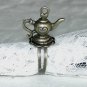 Stella Handcrafted Antiqued Brass Teapot Ring Free Shipping