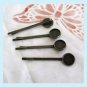 8 Pieces of Antiqued Brass Bobby Pins with Setting Tray
