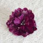 Plum Peony Hair Clip 3.5 Inches Free Shipping