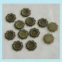 10 Pieces Of Antiqued Brass Lace Round Base Settings Free Shipping