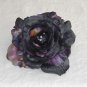 Dark Purple Eggplant Rose Hair Clip  Rhinestones Center Free Shipping