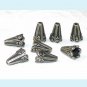 10 Pieces of Antiqued Brass Bell Floral Bead Caps Free Shipping