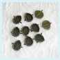 10 Pieces Of Antiqued Brass Pear Shaped Base Settings Free Shipping