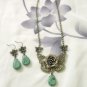 Hand Made Butterfly Floral Necklace And Earrings Free Shipping