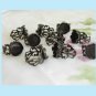10  Adjustable Antiqued Bronze Filigree Rings With Tray free Shipping