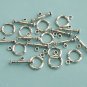 10 Set of Antique Silver Finish  Ring Toggle Clasps Free Shipping