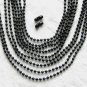 10 ft  Black Enamel Ball Chain with 4 Connector Clasps Free Shipping