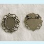 4 Pieces of Antiqued Brass Oval Brooch Base Setting Free Shipping