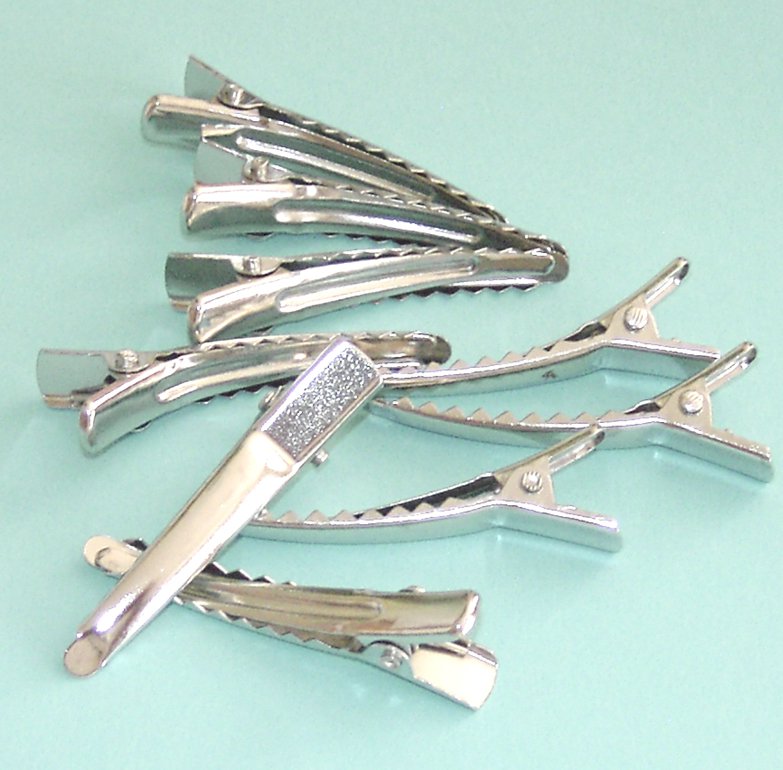 20 Pieces Single Prong Alligator Hair Clips With Teeth Free Shipping