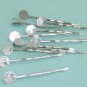 40 Pieces of Silver Tone  Bobby Pins with 8mm Pad
