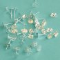20 Pair of Silver Plated 4mm Flat Pad Posts Earrings