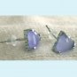 Lavender Jade Heart Shaped Post Earring Free Shipping