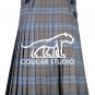 54 Size 13 Oz Acrylic SCOTTISH Black Watch Weathered Tartan 8 Yard KILT for Men