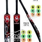 Fiber Cricket Bat CA NJ-3000 | Best for hard hitting With Pack of 6 CA Gold Tennis Ball