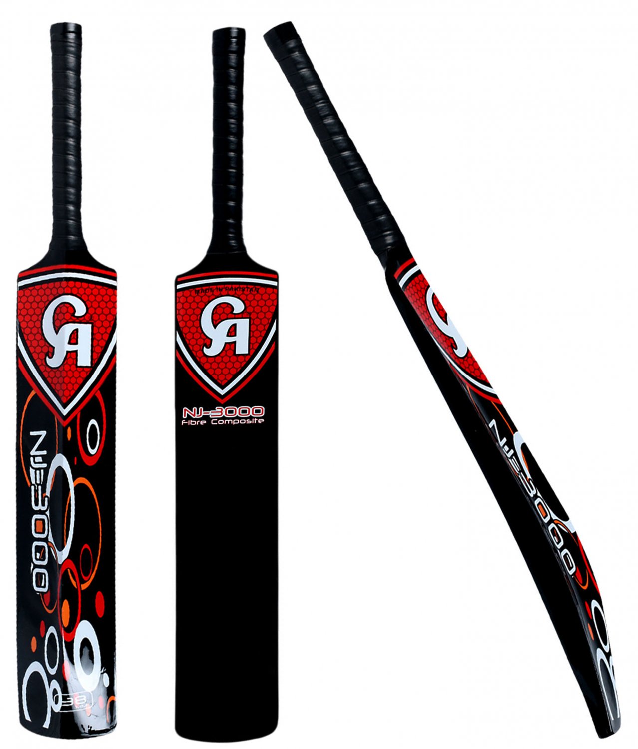 3 x CA NJ- 3000 Tape Ball Fiber Cricket Bat 38mm Edge top deal