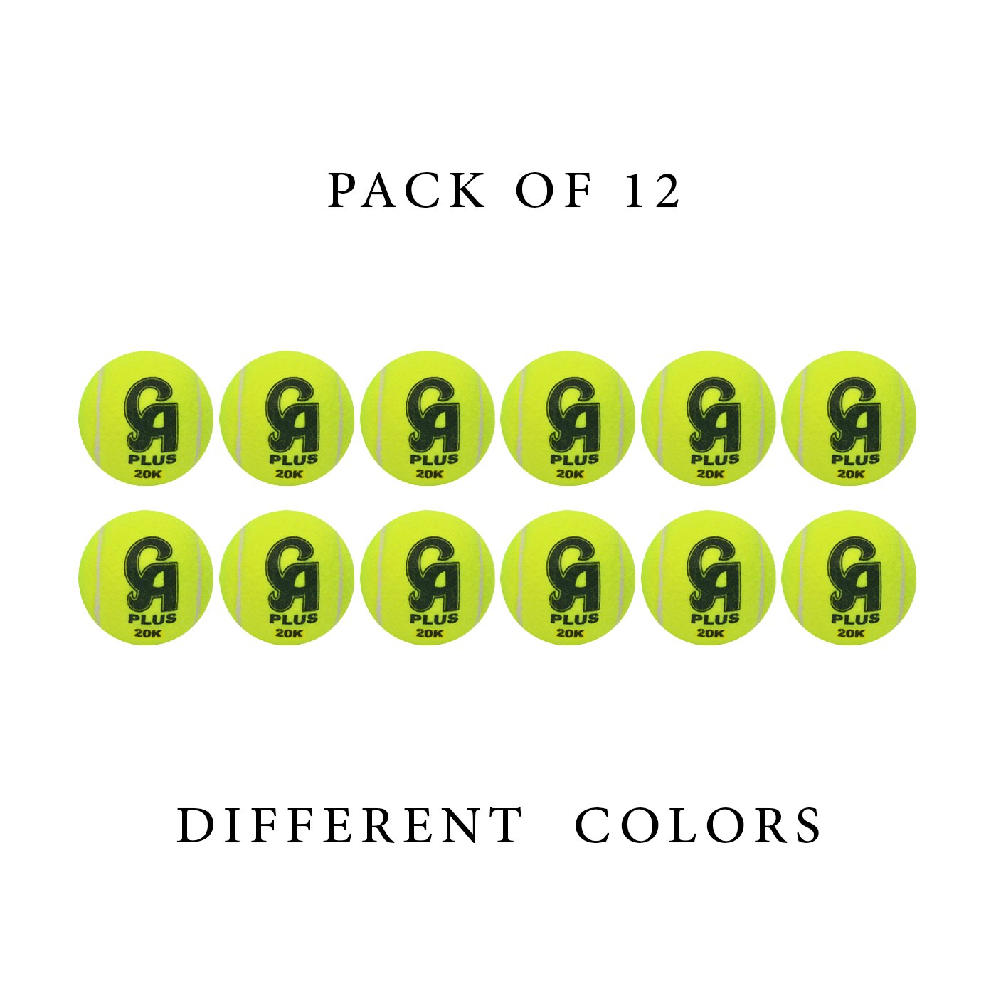 CA Plus 20k Tennis Ball Soft Ball, One Dozen of Balls x 12 Pieces