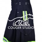 30 Size Handmade Utility Black Cotton Fireman / Fighter KILT - Highly Visible Reflector 30 Size Handmade Utility Black Cotton Fireman / Fighter KILT - Highly Visible Reflector