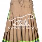 32 Size Handmade Utility Khaki Cotton Fireman / Fighter KILT - Highly Visible Reflector