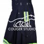 54 Size Handmade Utility Black Cotton Fireman / Fighter KILT - Highly Visible Reflector