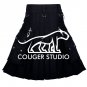 KILT - 44 Size - Scottish Handmade Black Cotton KILT Gothic Throng With Silver Accessories
