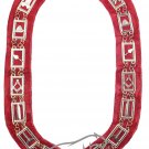 Masonic Blue Lodge CHAIN COLLAR Red Velvet with Free Shipping