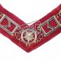 Masonic Blue Lodge CHAIN COLLAR Red Velvet with Free Shipping