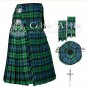 Premium - 36 Size - Campbell Ancient 16 Oz -Scottish 8 Yard Tartan Kilt - Free Accessories