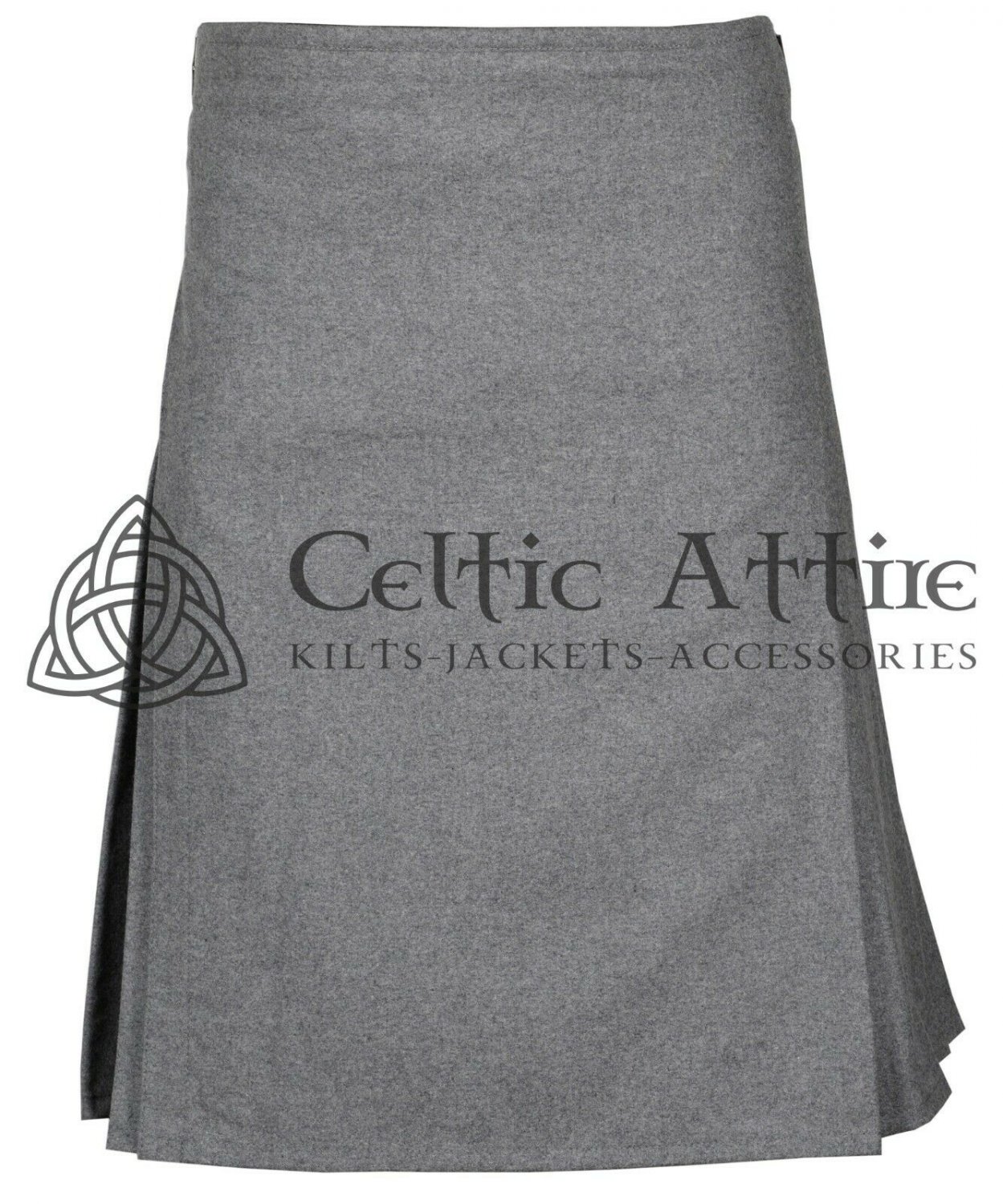 40 Size - Scottish Grey Kilt Traditional 8 YARD KILT for Men Premium 16 Oz Wool Made to Order