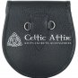 Black Leather Scottish KILT SPORRAN