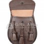 Scottish Kilt Sporran Brown Leather Celtic Embossed Pattern DAY Sporran