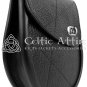 Black Leather Scottish Day Sporran KILT SPORRAN & Chain - Handmade Premium