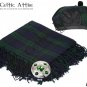 Scottish Black Watch Tartan Fly Plaid Brooch Pin Glengarry Hat 62 cm