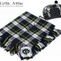 Scottish Dress Gordon Tartan Fly Plaid Brooch Pin Glengarry Hat 56 cm